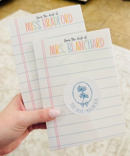 Teacher Appreciation Notepads