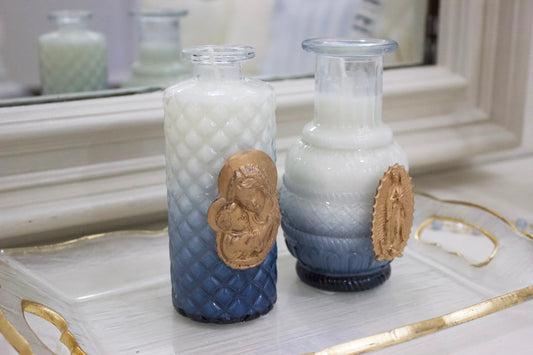 Intaglio Fluted Vase Candles