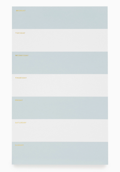 Blue Striped Weekly Notepad