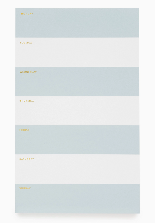 Blue Striped Weekly Notepad