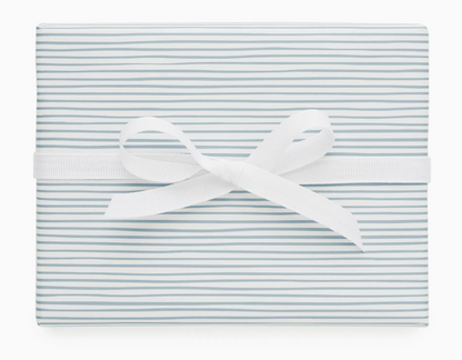 Gift Wrap Roll, Blue Painted Stripe