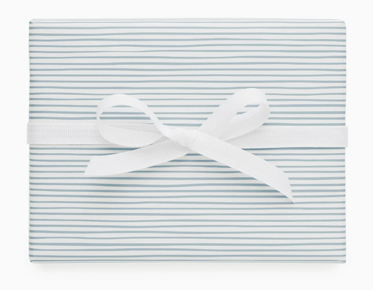 Gift Wrap Roll, Blue Painted Stripe