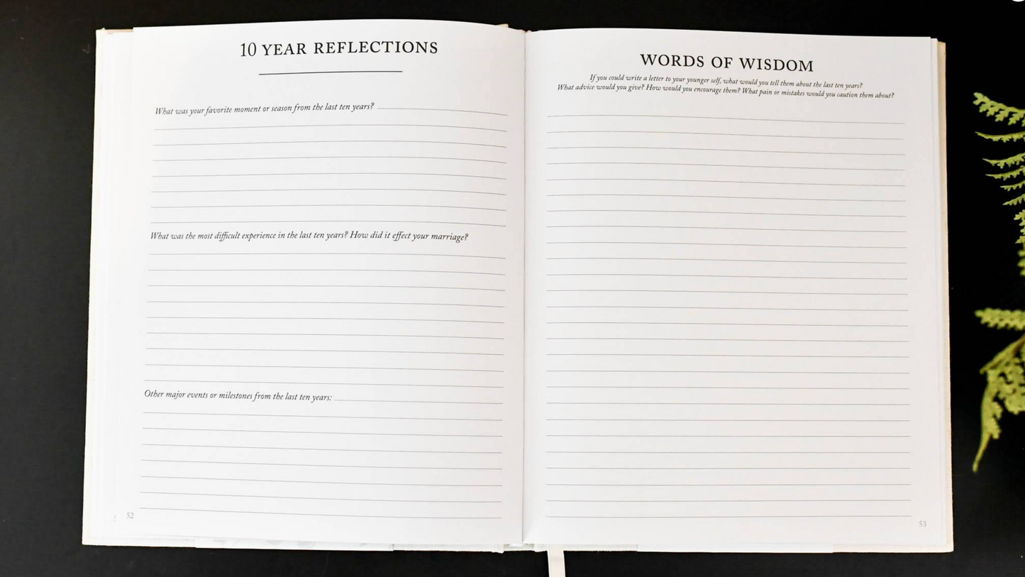 Anniversary Journal | Wedding Book